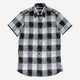 Black-white short sleeve shirt REGULAR FIT